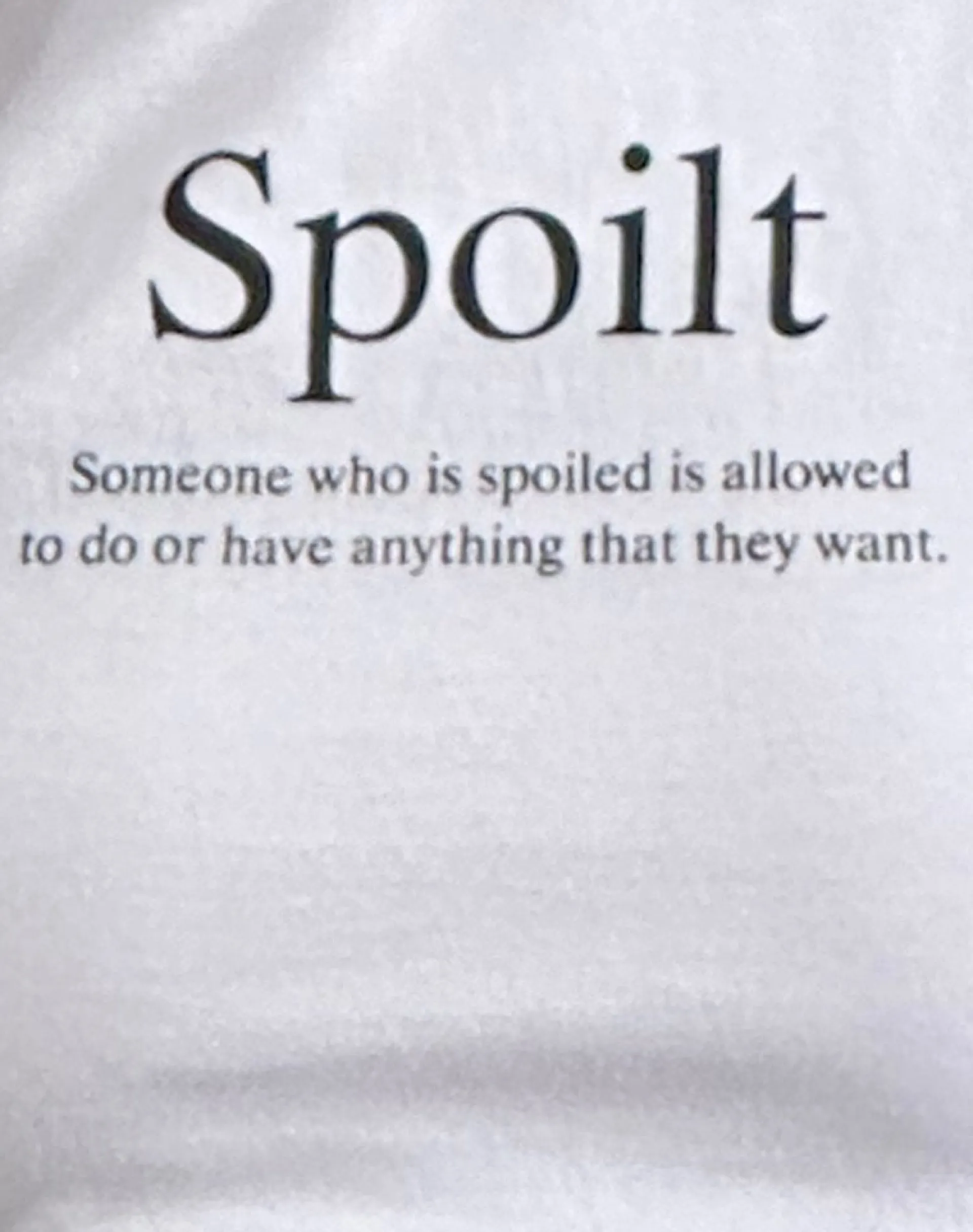 Motel Rocks Basic Tops | Tees-Sutin Baby Tee in White with Spoilt Slogan WhitewithSpoiltSlogan
