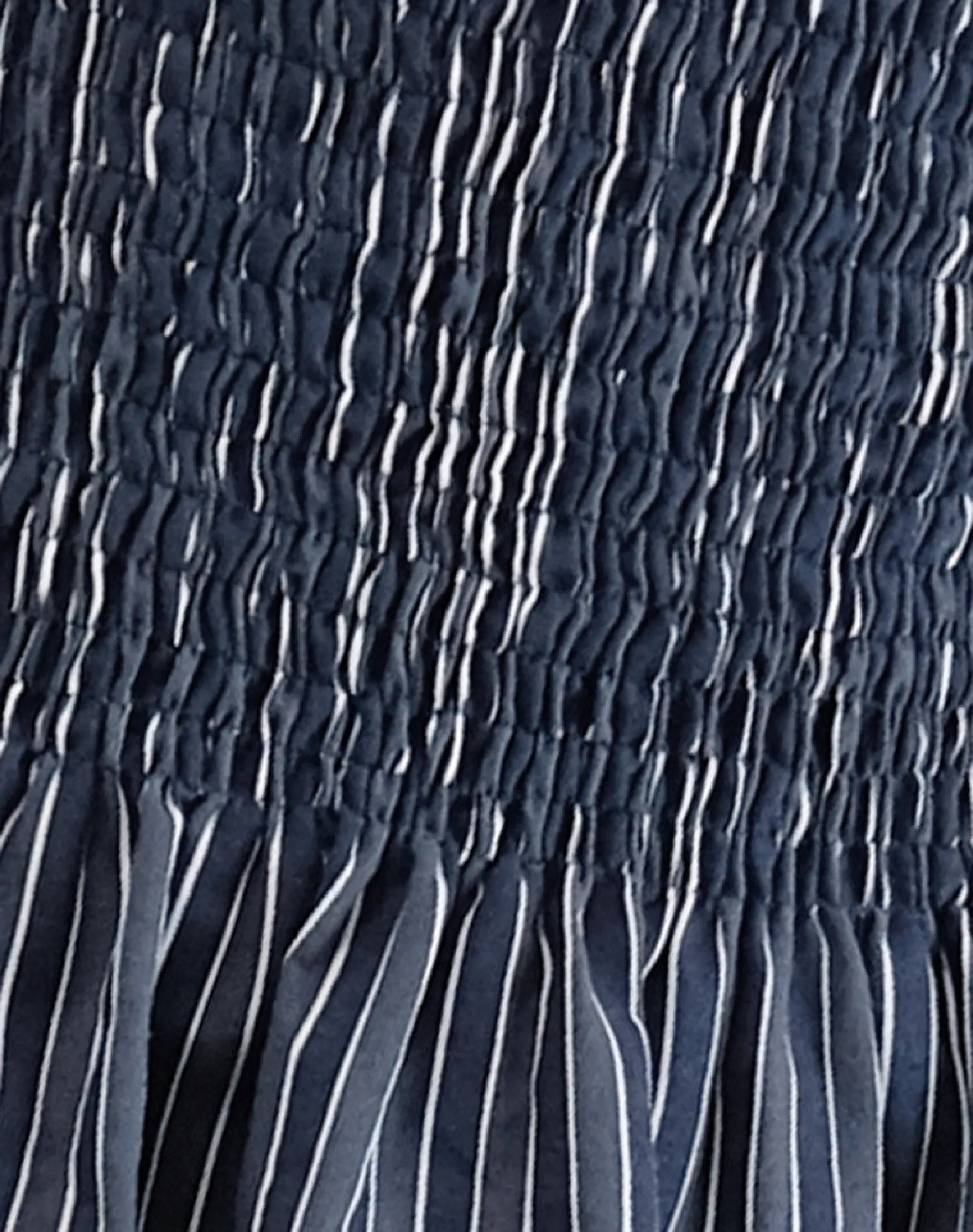 Motel Rocks Printed Tops | Bandeau Tops-Sutisna Bandeau Top in Indigo Stripe Dark Blue