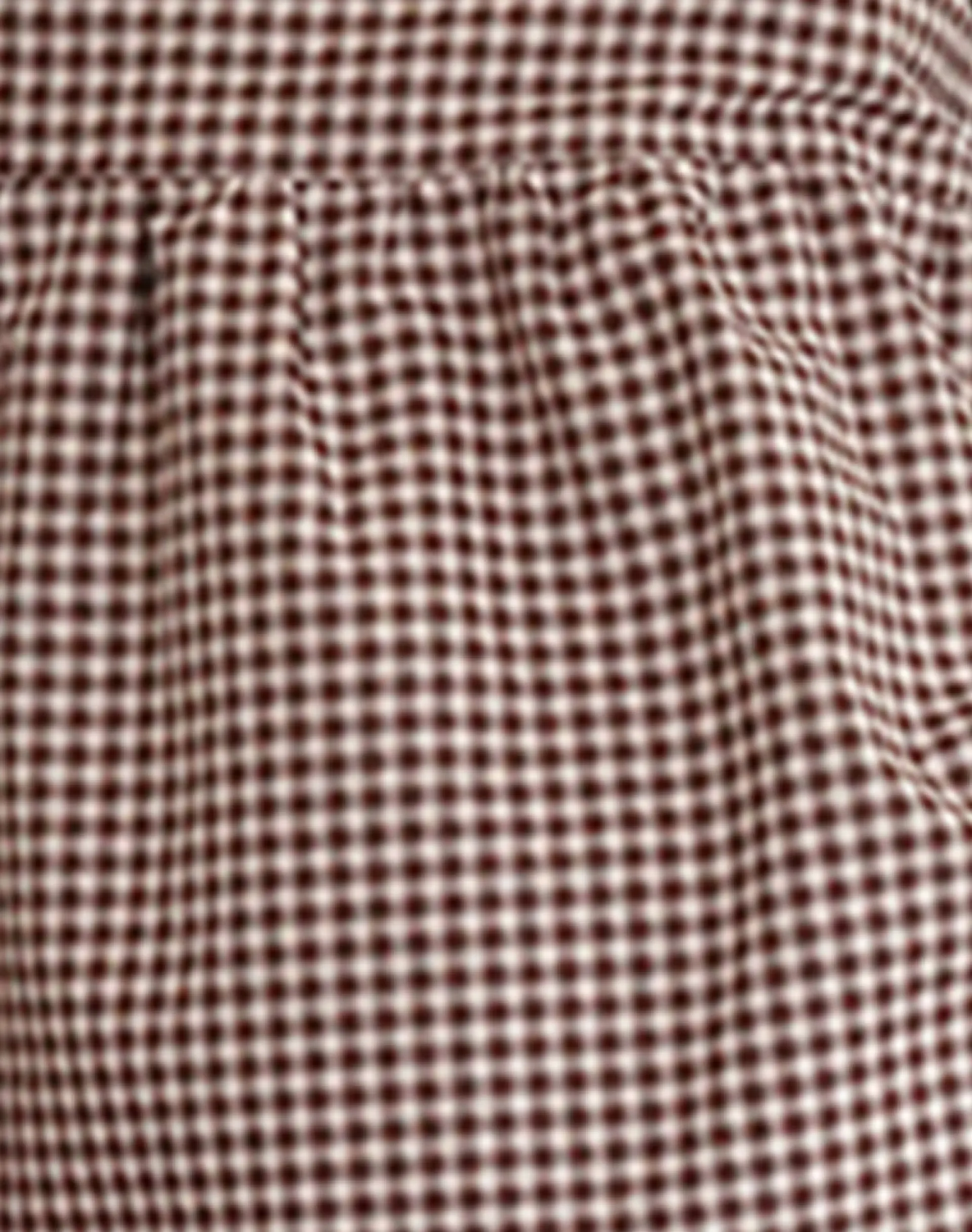 Motel Rocks Shirts And Blouses-Suzumi Wrap Blouse in Mini Gingham Brown