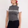 Motel Rocks Jackets-Tabeya Sleeveless Knit Jacket in grey
