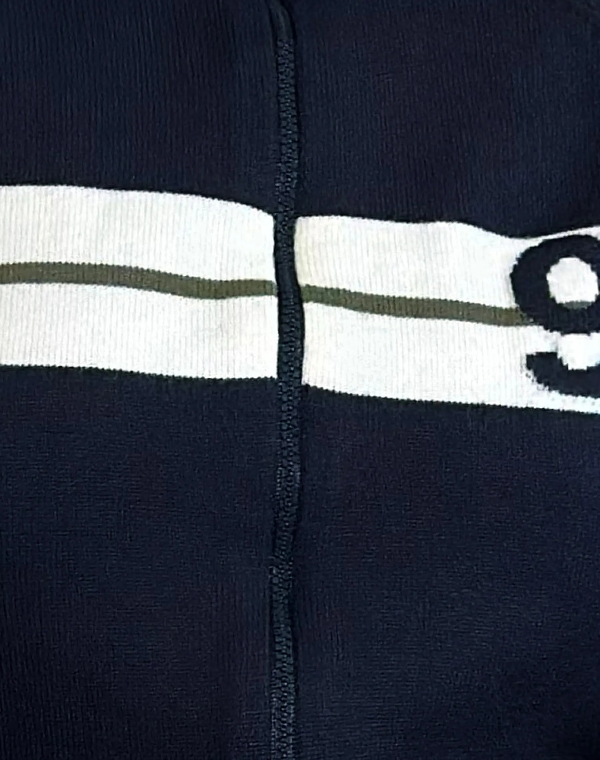 Motel Rocks Jackets-Takiya Zip Through Jacket in Deep Navy with 92 Design