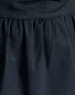 Motel Rocks Little Black Dresses | Party Dresses-Taleshi Mini Dress in Black with Tap Shoe Off White Bows