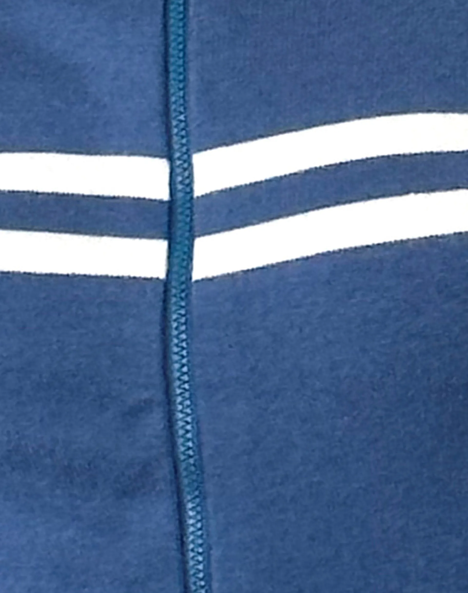 Motel Rocks Loungewear | Jumpers-Talisa Sporty Zip Through Jacket In Navy with Ivory Stripes NavywithIvoryStripes