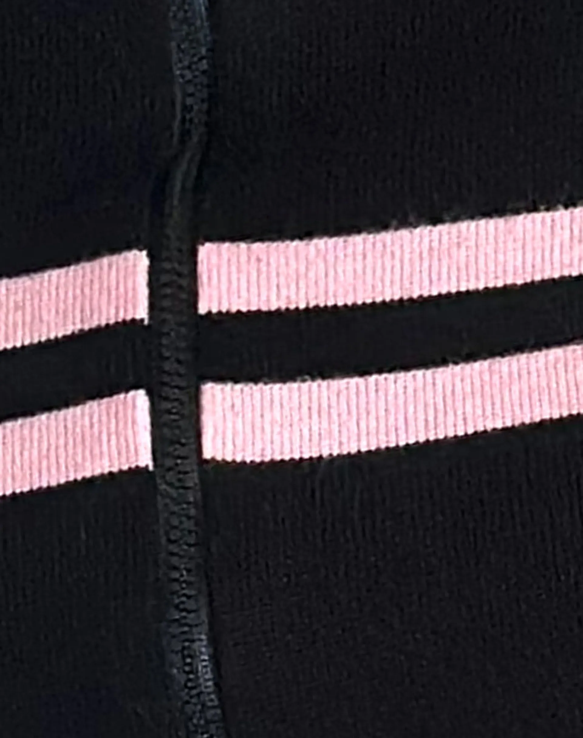 Motel Rocks Jackets-Talisa Zip Through Jacket in Black with Pink Stripe BlackwithPinkStripe