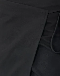 Motel Rocks Basics | A Line Skirts-Tanix Wrap Skirt in Tailoring Black