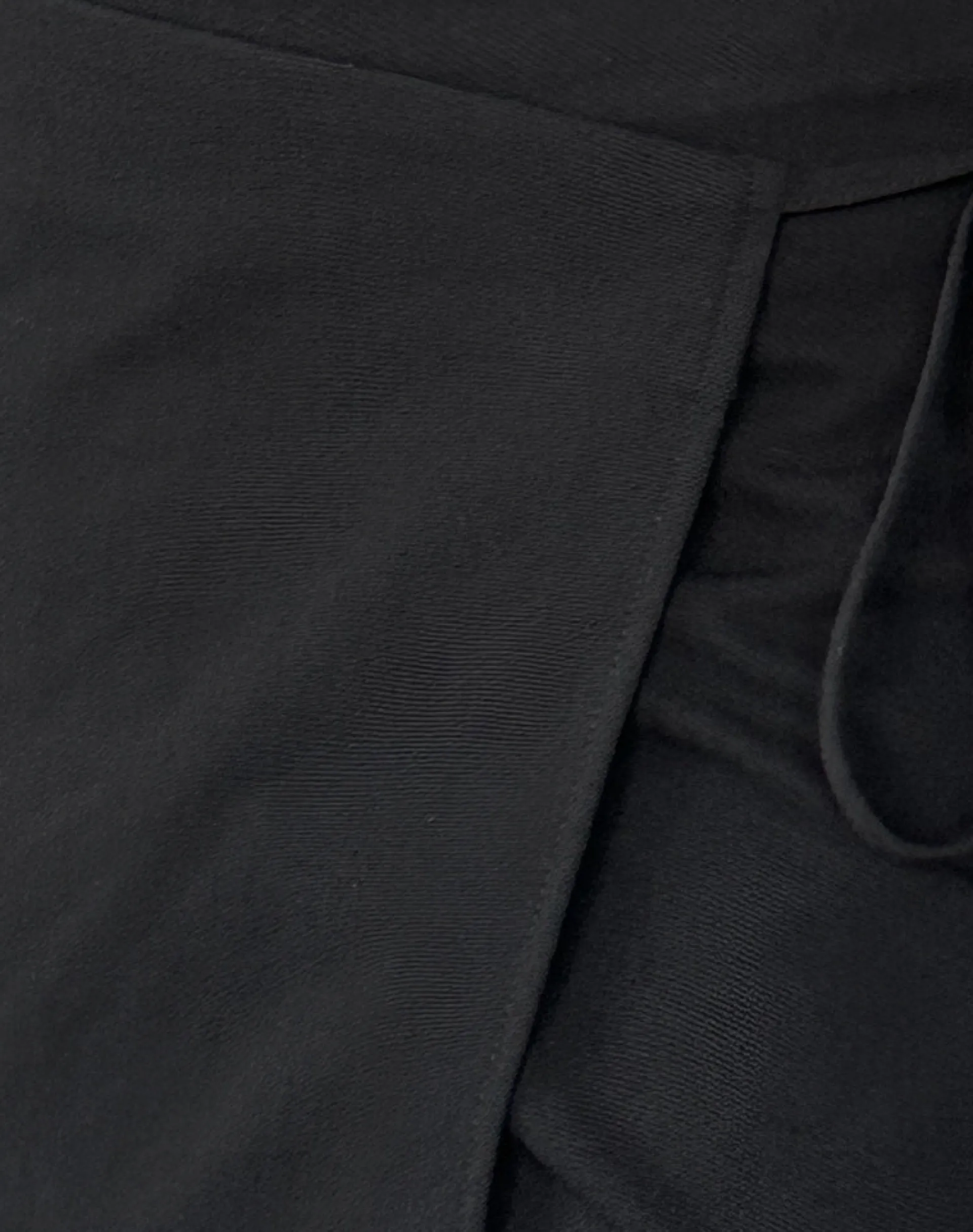 Motel Rocks Basics | A Line Skirts-Tanix Wrap Skirt in Tailoring Black