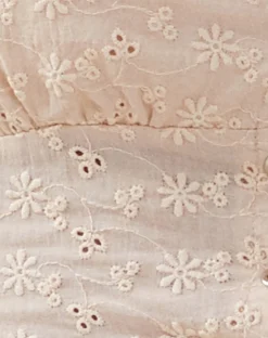 Motel Rocks Corset Tops | Going Out Tops-Tanya Broderie Corset Top in Broderie Blush