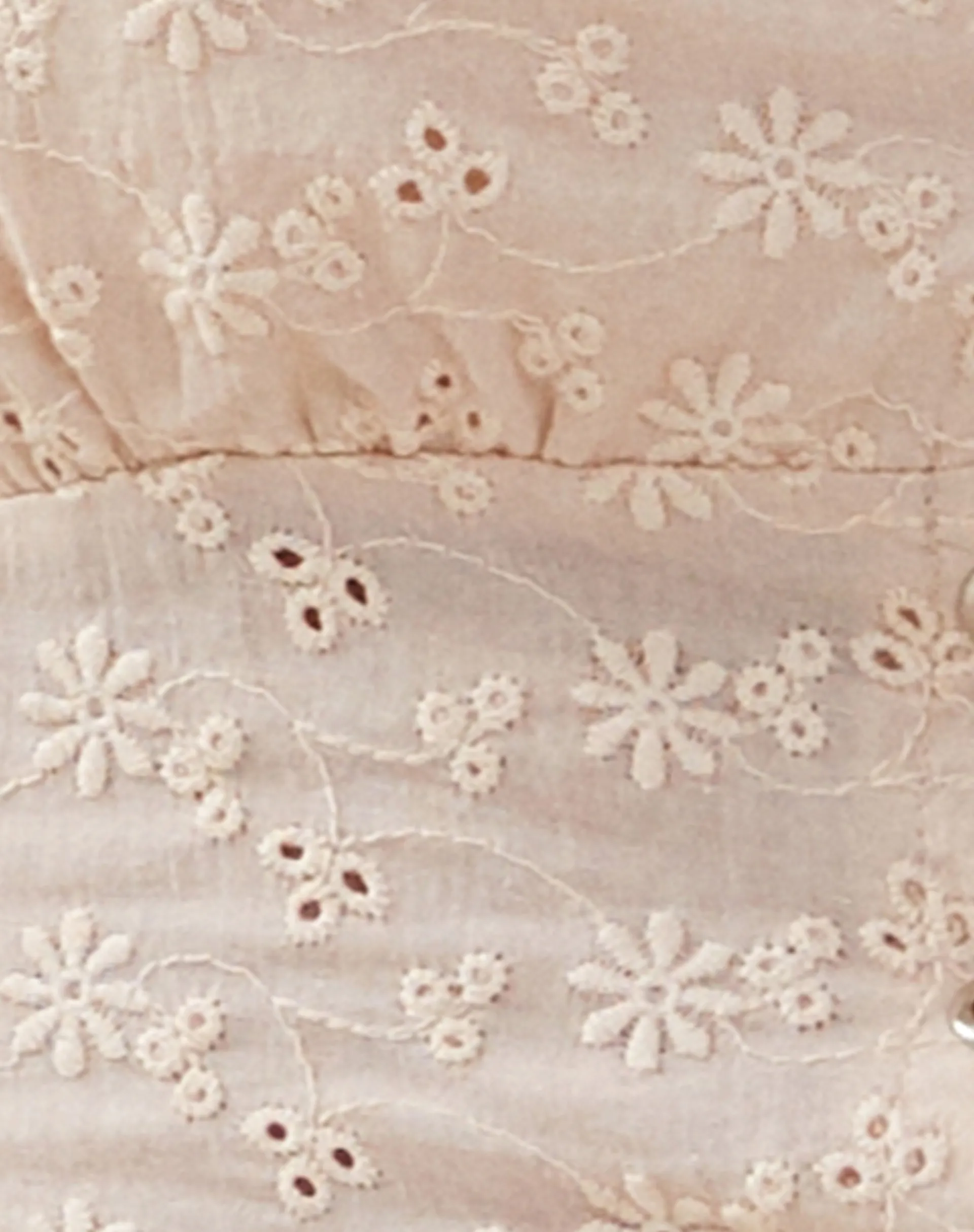 Motel Rocks Corset Tops | Going Out Tops-Tanya Broderie Corset Top in Broderie Blush