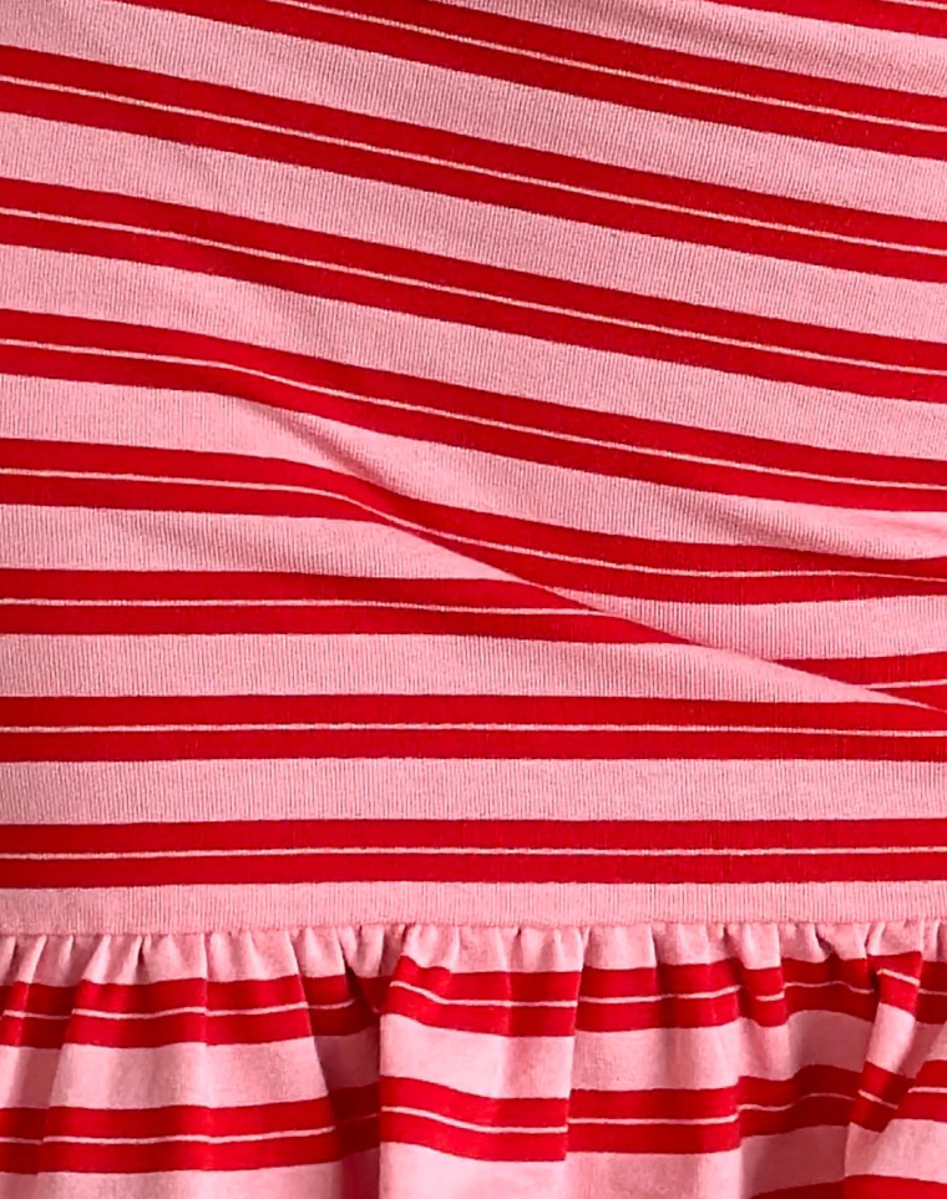 Motel Rocks Printed Dresses | Bandeau Dresses-Tav Mini Jersey Dress in Stripe Pink and Red