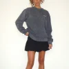 Motel Rocks Hoodies & Sweatshirts | Co-Ords-Tillie Jumper in Black Wash with Off White 'MOTEL' Embroidery BlackWashwithOffWhite'MOTEL'Embroidery