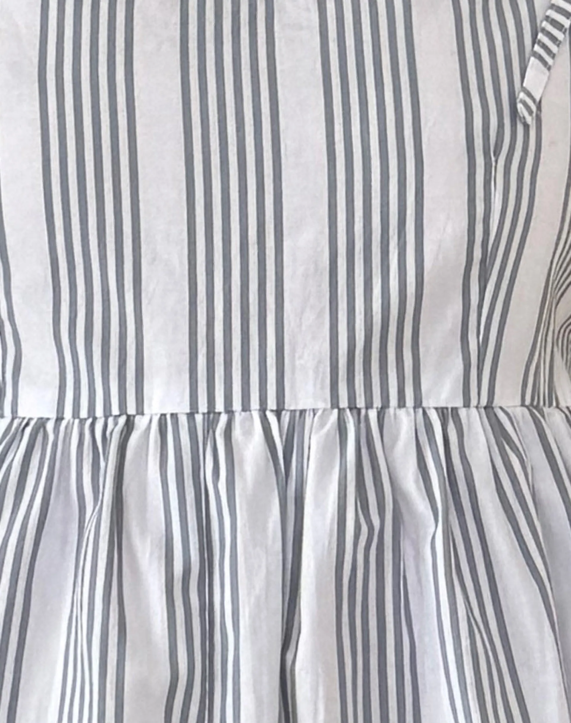 Motel Rocks Day Dresses | Mini Dresses-Tisyani Mini Dress in Vertical Grey Stripe