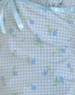 Motel Rocks Day Dresses | Mini Dresses-Tivata Mini Dress in Blue Flower Gingham