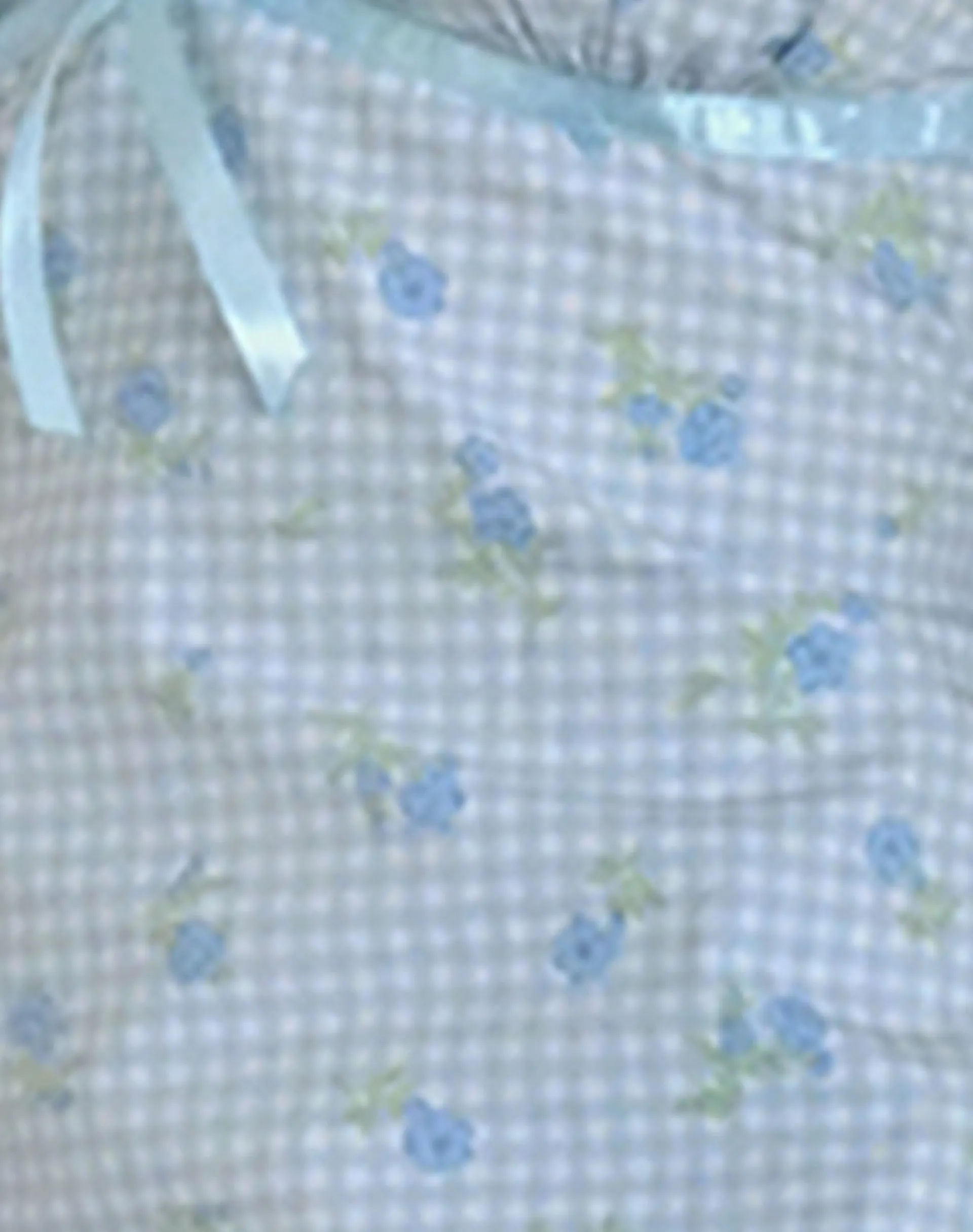 Motel Rocks Day Dresses | Mini Dresses-Tivata Mini Dress in Blue Flower Gingham
