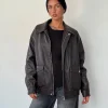Motel Rocks Pu Jackets | Jackets-Tobias Jacket in PU Dark Chocolate