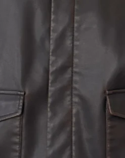 Motel Rocks Pu Jackets | Jackets-Tobias Jacket in PU Dark Chocolate