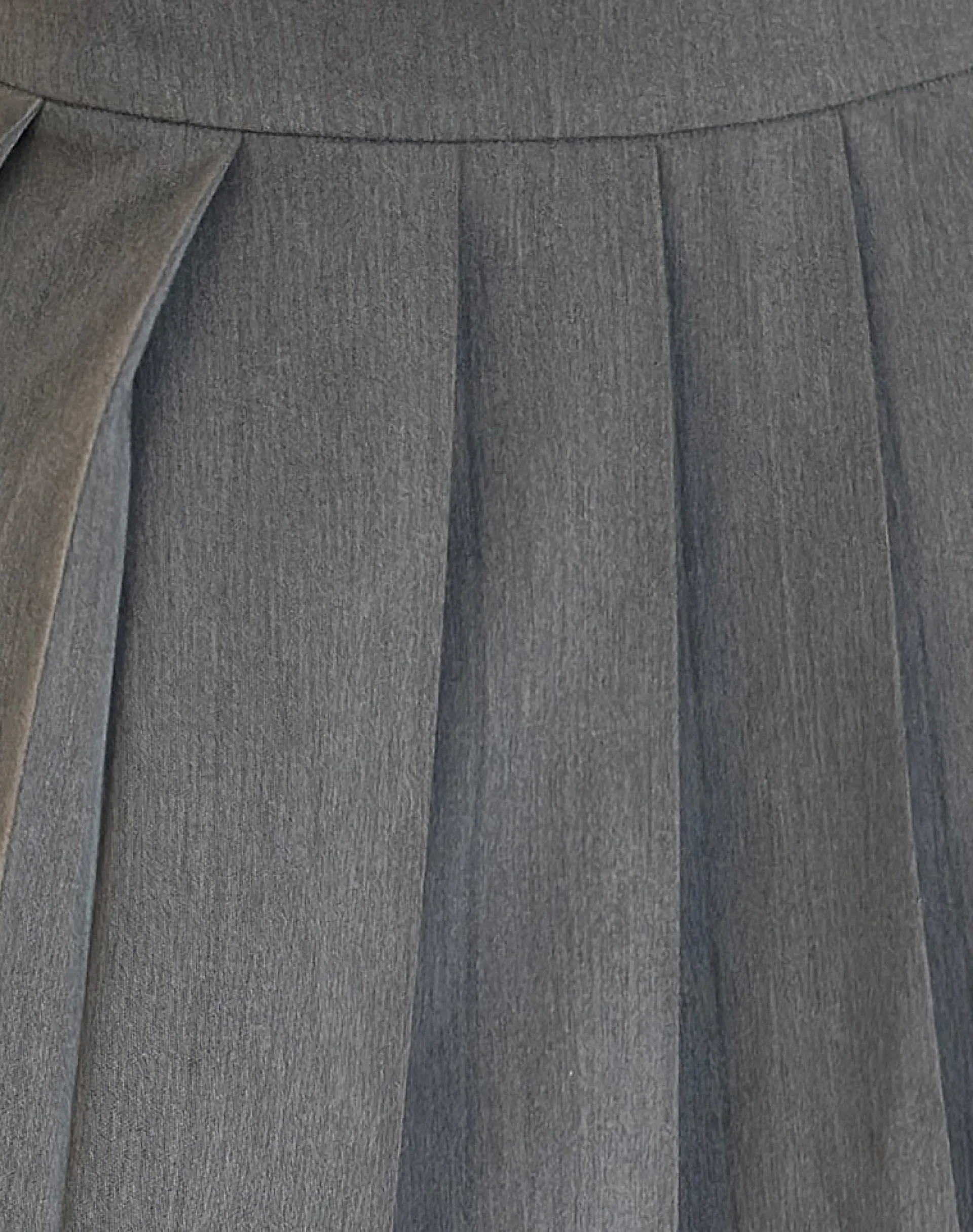Motel Rocks Tailoring | Pleated Skirts-Trisma Pleated Midi Skirt in Charcoal Grey