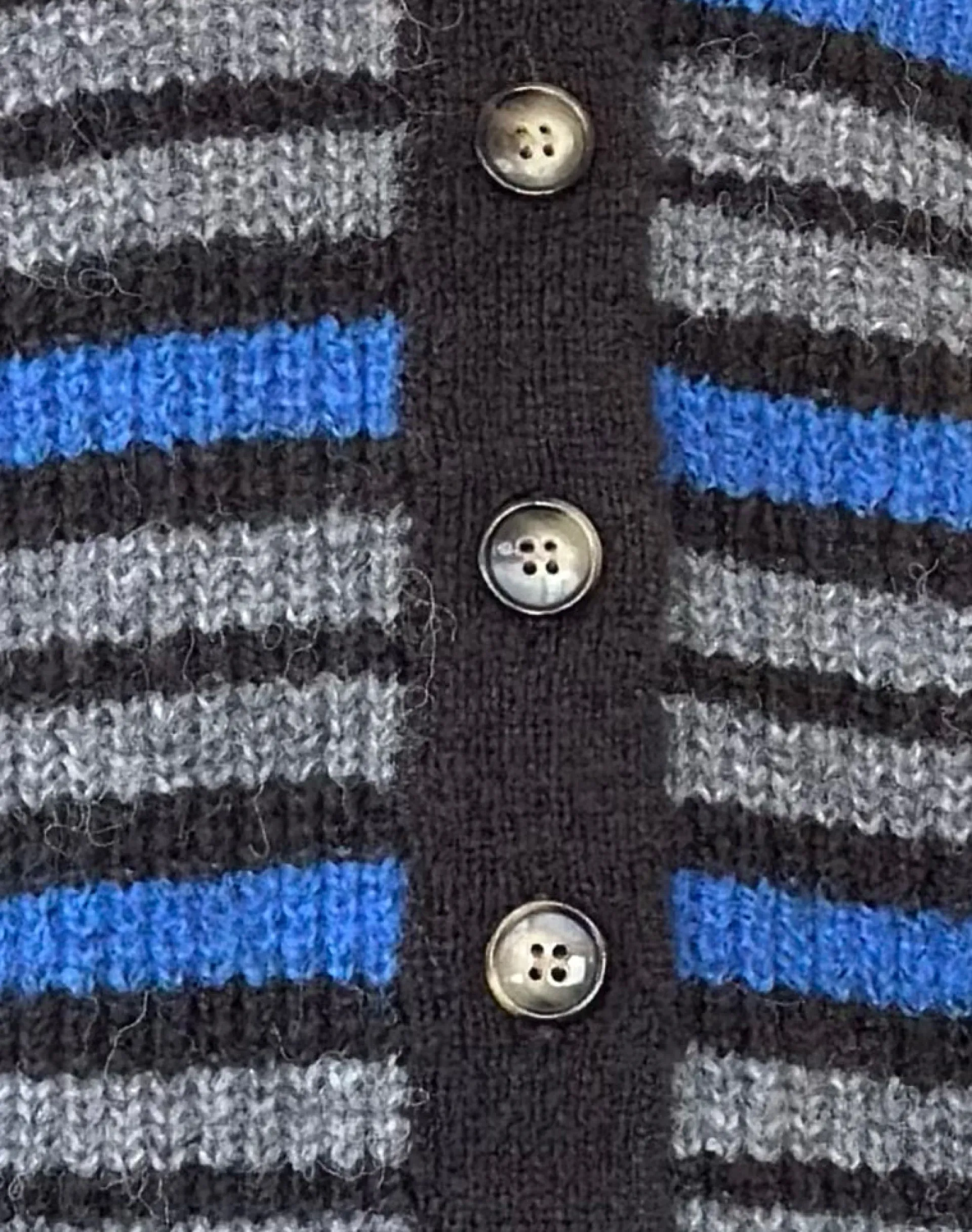 Motel Rocks Cardigans-Uriela Cardigan in Light Grey and Blue Grey Stripe LightGreyandBlueGreyStripe