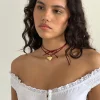 Motel Rocks Accessories-Valentina Heart Necklace