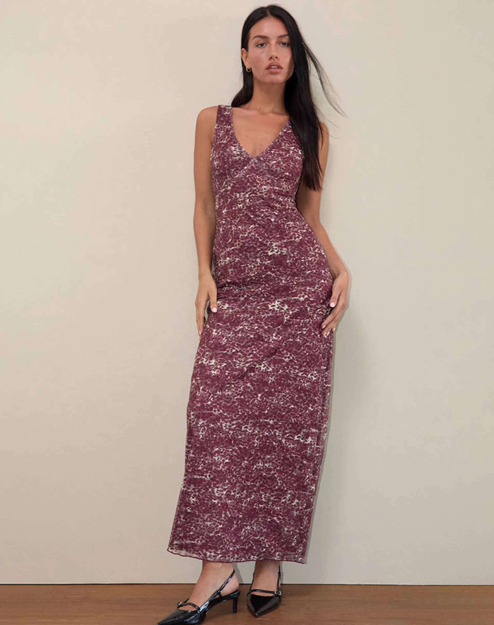 Motel Rocks Printed Dresses | Maxi Dresses-Vatika Maxi Dress in Abstract Leo Spot
