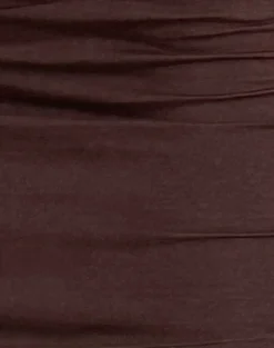 Motel Rocks Swimwear-Vidia V Front Mini Skirt in Bitter Chocolate BitterChocolate