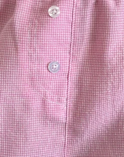 Motel Rocks Loungewear-Voir Short in Poplin Gingham Pink PoplinGinghamPink