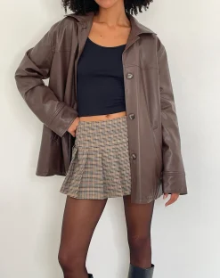 Motel Rocks Pu Jackets-Walta Jacket in PU Truffle Brown PUTruffleBrown