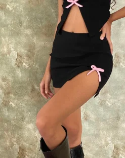 Motel Rocks Mini Skirts-Wei Mini Skirt in Black