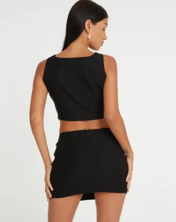 Motel Rocks Mini Skirts-Wei Mini Skirt in Black