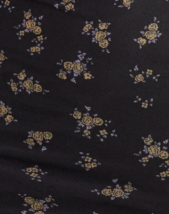 Motel Rocks Printed Dresses | Long Sleeve Dresses-Wilem Long Sleeve Dress in Femme Floral Black and Gold FemmeFloralBlackandGold