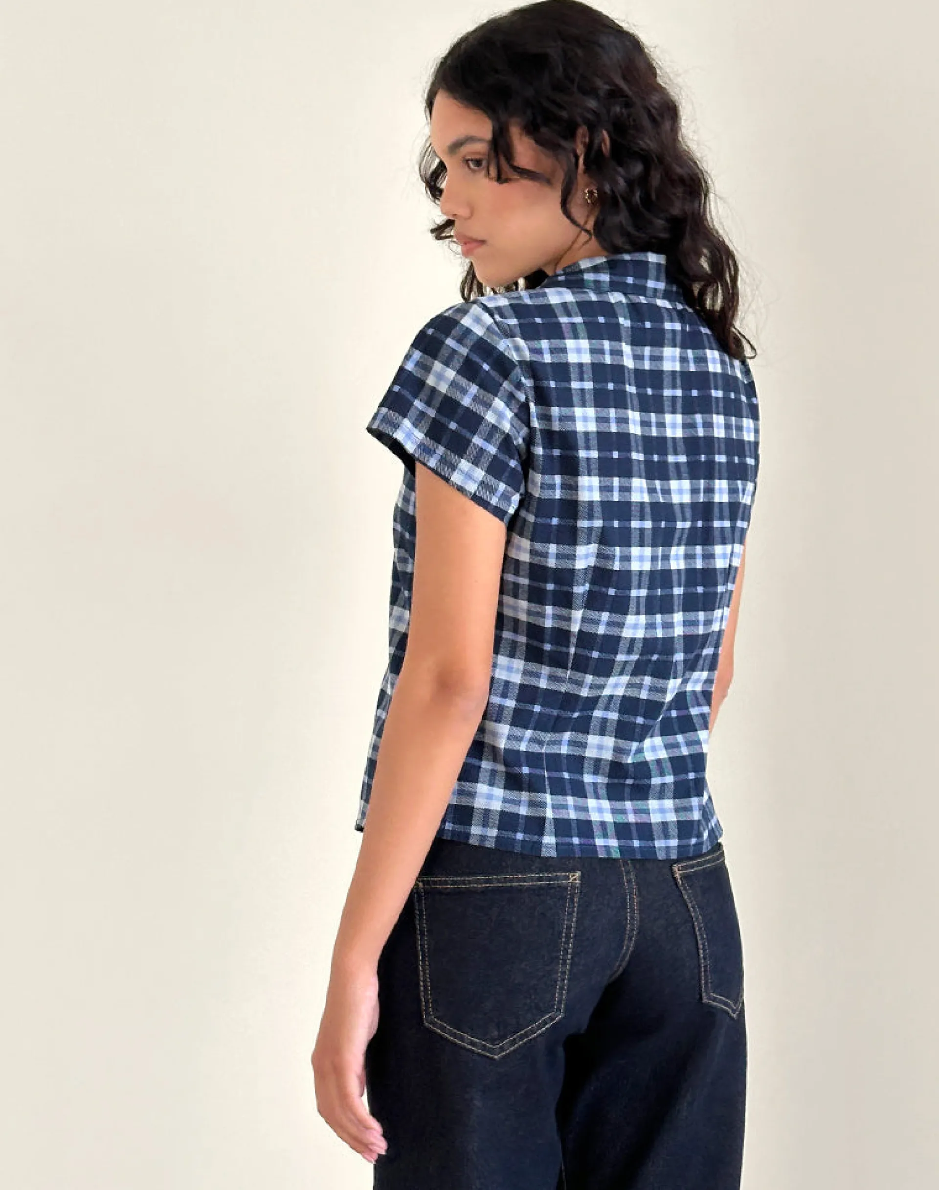 Motel Rocks Tailoring | Shirts And Blouses-Wilman Shirt in Tartan Dark Blue