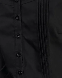 Motel Rocks Shirts And Blouses-Wilmot Blouse in Black Poplin BlackPoplin