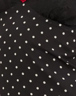 Motel Rocks Midi Dresses-Wilonna Maxi Dress in Basic Polka Black Chiffon