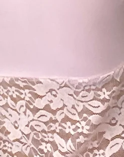Motel Rocks Lace Tops-Winifred Lace Slinky Mix Top in Pink Lotus