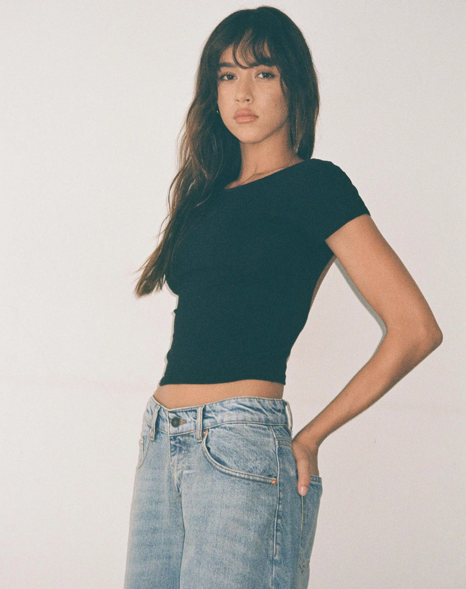 Motel Rocks Basics | Basic Tops-Xiwang Crop Top in Black