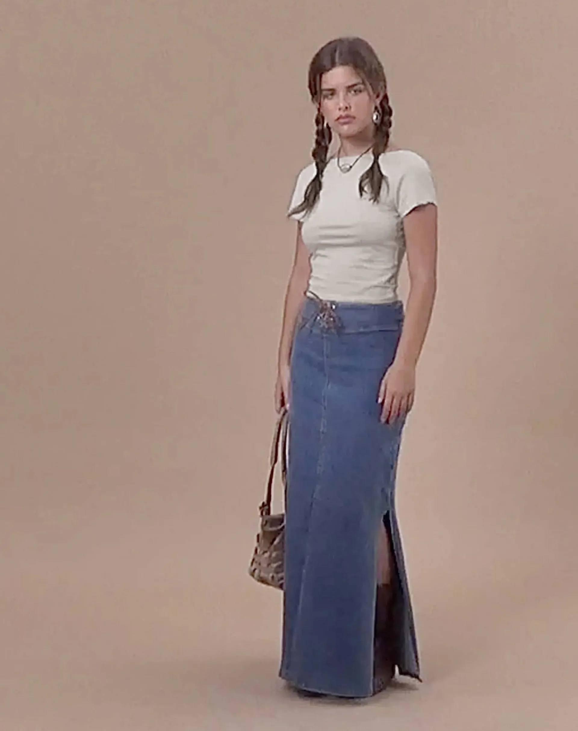 Motel Rocks Basic Tops-Xiwang Crop Top in Coconut Milk CoconutMilk