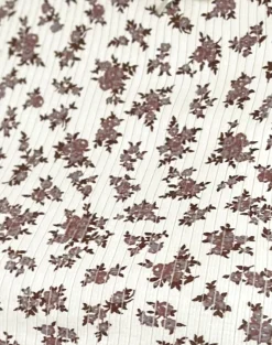 Motel Rocks Underwear | Loungewear-Zana Ribbed Top in Ditsy Floral Cream DitsyFloralCream