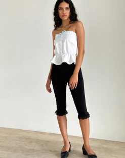 Motel Rocks Bandeau Tops | Going Out Tops-Zar Ribbon Tube Top in White