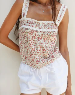Motel Rocks Vest Tops | Printed Tops-Zarinata Cami Top in Pretty Ditsy PrettyDitsy