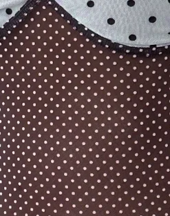 Motel Rocks Printed Tops | Strappy Tops-Zeina Cami Top in Blue Black Basic Polka BlueBlackBasicPolka
