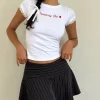 Motel Rocks A Line Skirts | Mini Skirts-Zelian Mini Skirt in Pinstripe Black