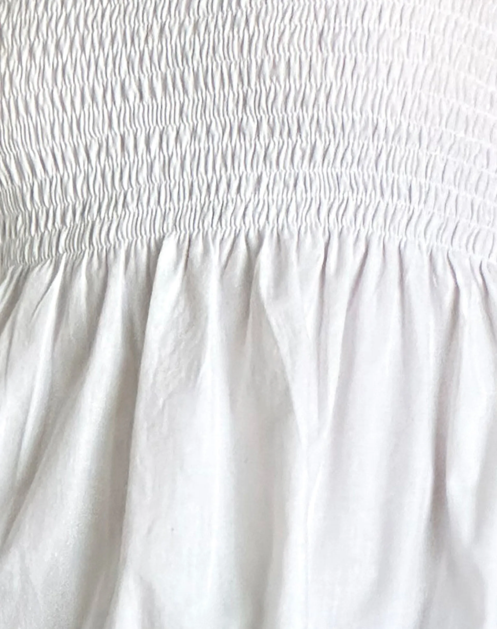 Motel Rocks Strappy Tops | Going Out Tops-Zerah Shirred Cami Top in Poplin White