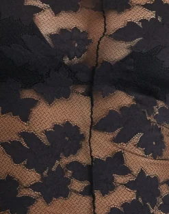 Motel Rocks Long Sleeve Tops | Lace Tops-Zerlin Unlined Long Sleeve Top in Lace Black LaceBlack
