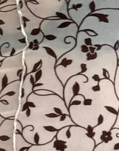 Motel Rocks Printed Tops | Going Out Tops-Zerlin Unlined Top in Brown Stem Flower Flock BrownStemFlowerFlock