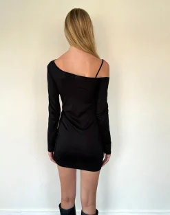 Motel Rocks Long Sleeve Dresses | Basic Tops-Zylene Mini Dress in Black