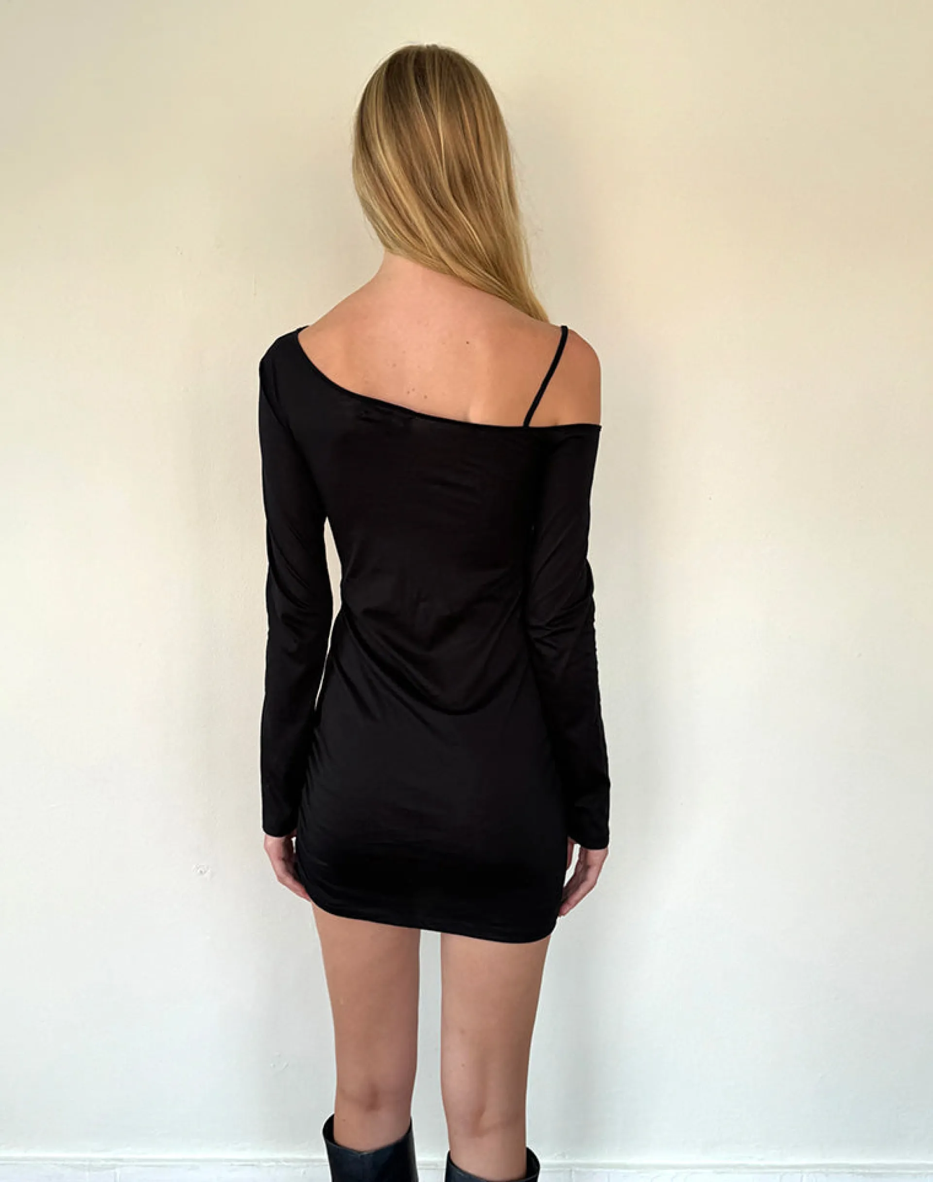 Motel Rocks Long Sleeve Dresses | Basic Tops-Zylene Mini Dress in Black